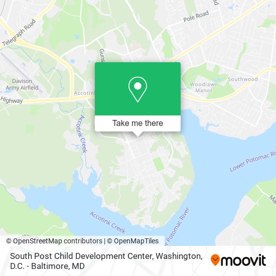 South Post Child Development Center map