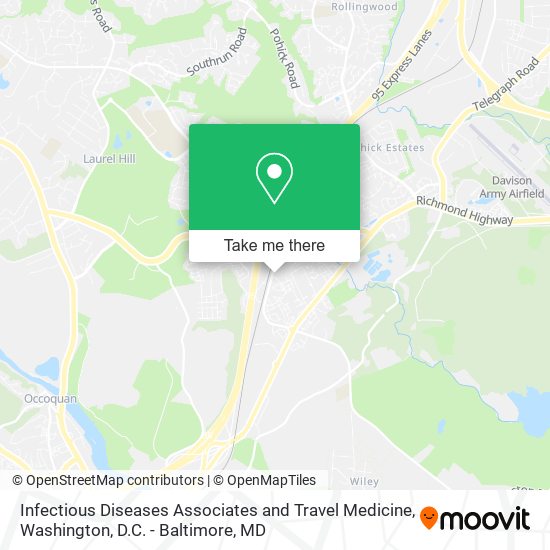 Infectious Diseases Associates and Travel Medicine map