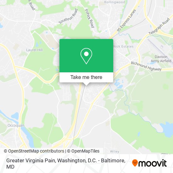 Mapa de Greater Virginia Pain