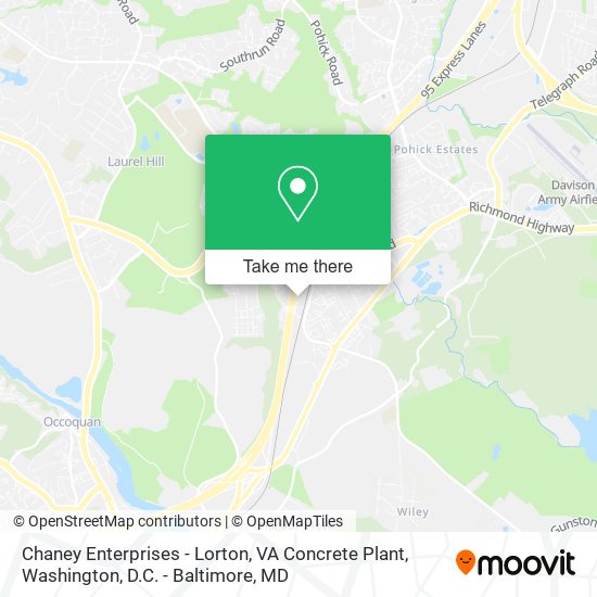 Chaney Enterprises - Lorton, VA Concrete Plant map