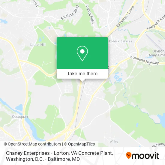 Mapa de Chaney Enterprises - Lorton, VA Concrete Plant