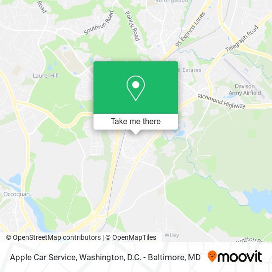 Apple Car Service map