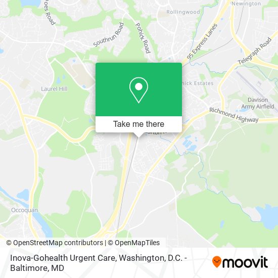 Mapa de Inova-Gohealth Urgent Care