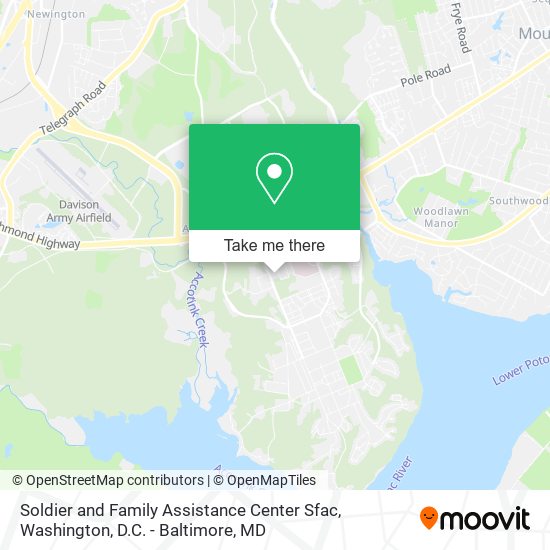 Soldier and Family Assistance Center Sfac map