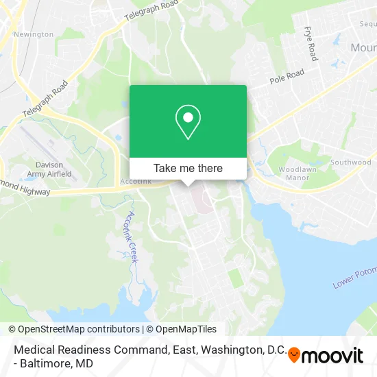 Medical Readiness Command, East map