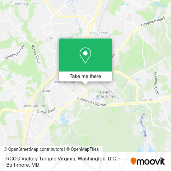 RCCG Victory Temple Virginia map