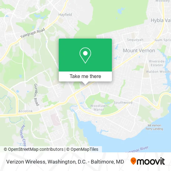 Mapa de Verizon Wireless