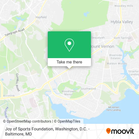 Joy of Sports Foundation map