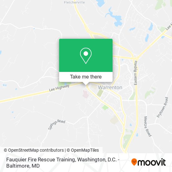 Fauquier Fire Rescue Training map