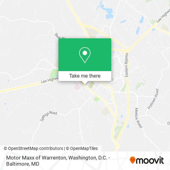 Motor Maxx of Warrenton map