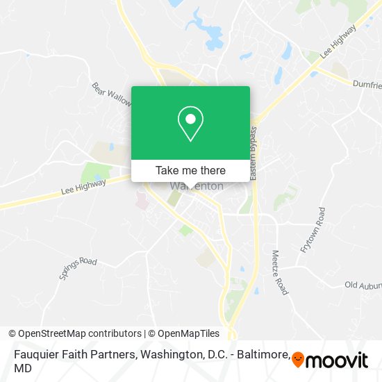 Mapa de Fauquier Faith Partners