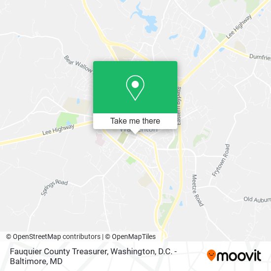 Fauquier County Treasurer map