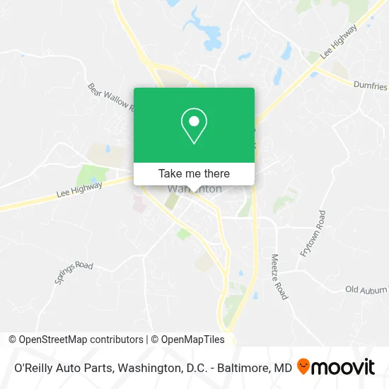 O'Reilly Auto Parts map