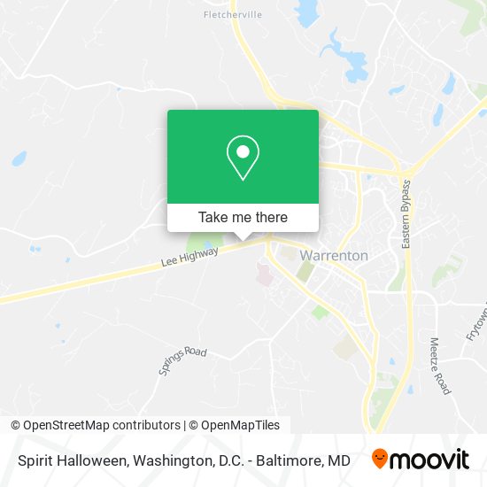 Mapa de Spirit Halloween