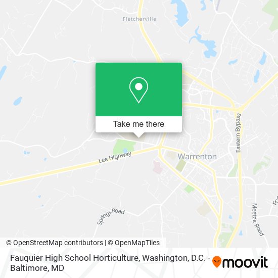 Fauquier High School Horticulture map