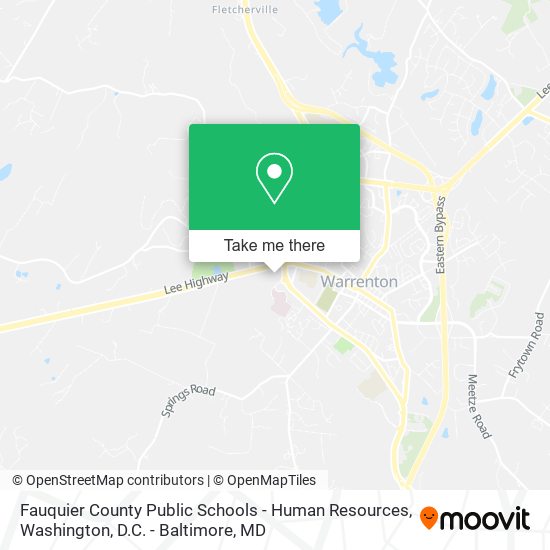 Mapa de Fauquier County Public Schools - Human Resources
