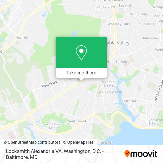 Mapa de Locksmith Alexandria VA