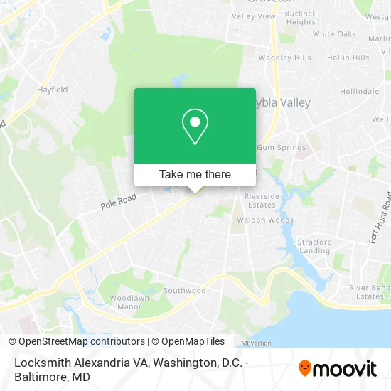 Locksmith Alexandria VA map