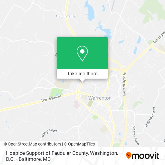 Mapa de Hospice Support of Fauquier County