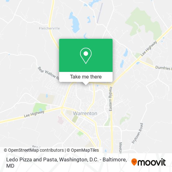 Ledo Pizza and Pasta map
