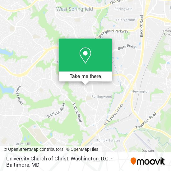 University Church of Christ map