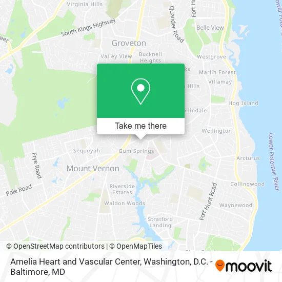 Amelia Heart and Vascular Center map