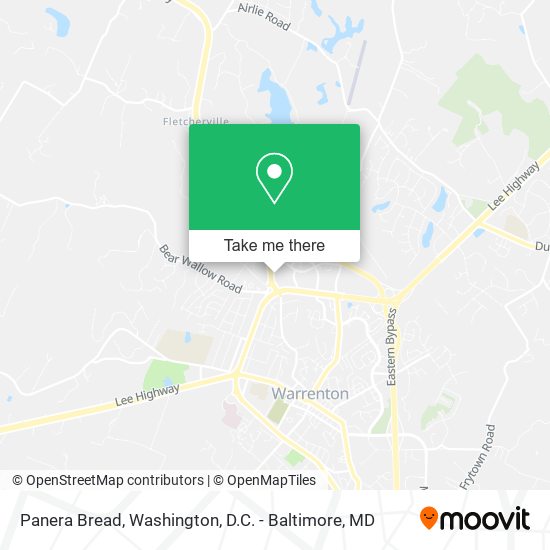 Mapa de Panera Bread
