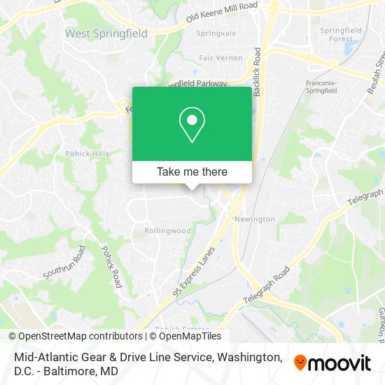 Mapa de Mid-Atlantic Gear & Drive Line Service