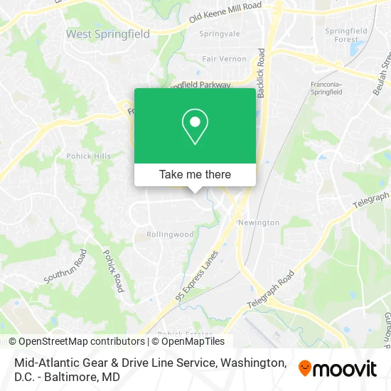 Mapa de Mid-Atlantic Gear & Drive Line Service