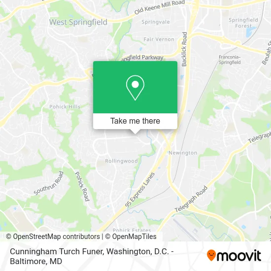 Cunningham Turch Funer map