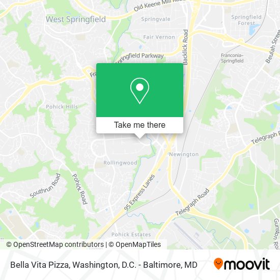 Bella Vita Pizza map