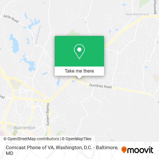 Comcast Phone of VA map