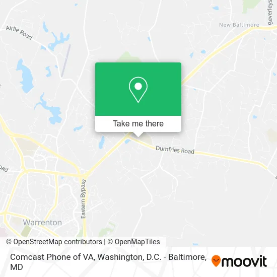 Comcast Phone of VA map
