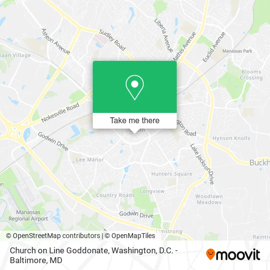 Church on Line Goddonate map