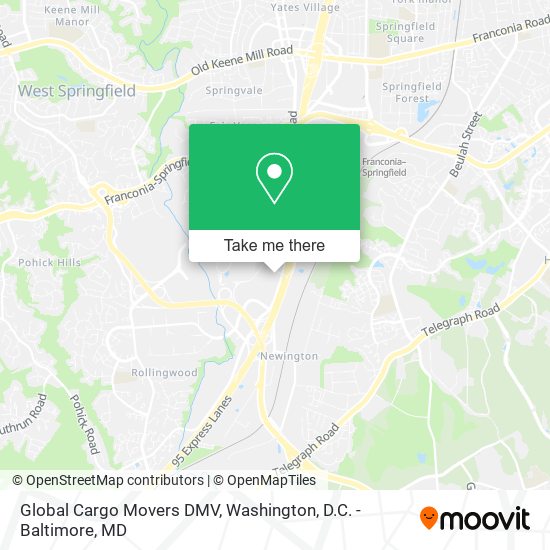 Global Cargo Movers DMV map