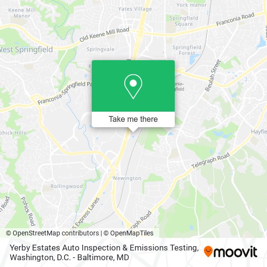 Yerby Estates Auto Inspection & Emissions Testing map