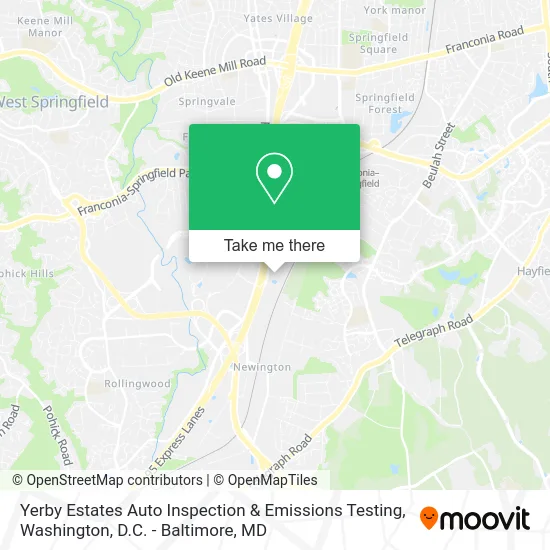 Yerby Estates Auto Inspection & Emissions Testing map