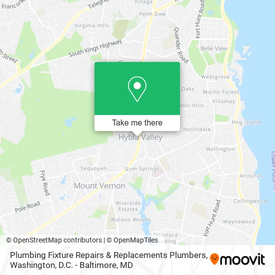 Mapa de Plumbing Fixture Repairs & Replacements Plumbers