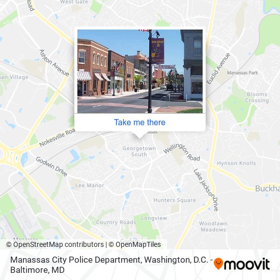 Manassas City Police Department map