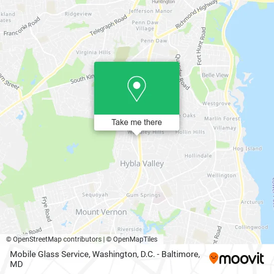 Mobile Glass Service map