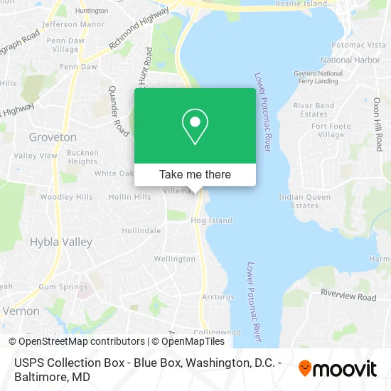 USPS Collection Box - Blue Box map