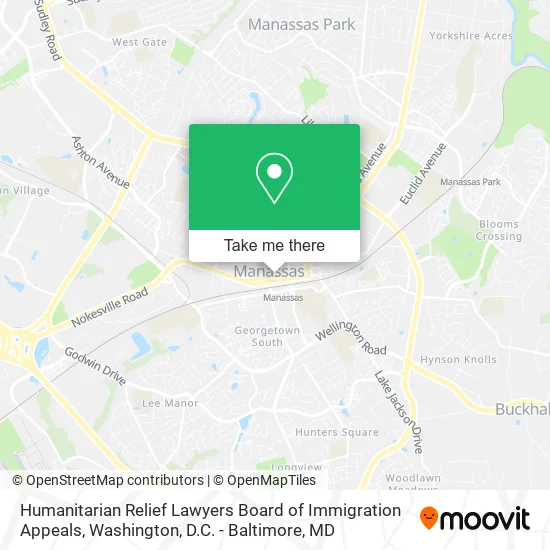 Mapa de Humanitarian Relief Lawyers Board of Immigration Appeals