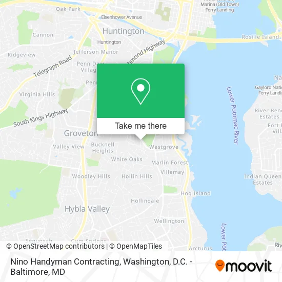 Nino Handyman Contracting map