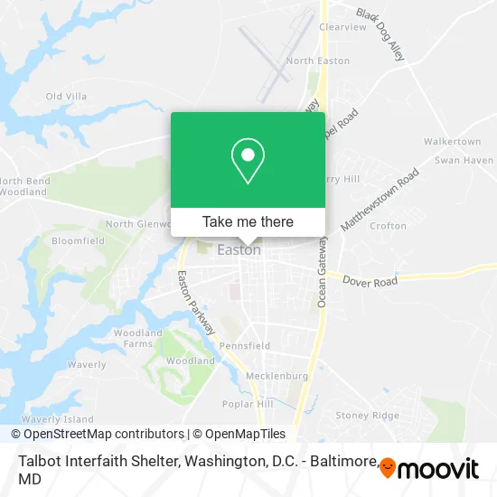 Talbot Interfaith Shelter map