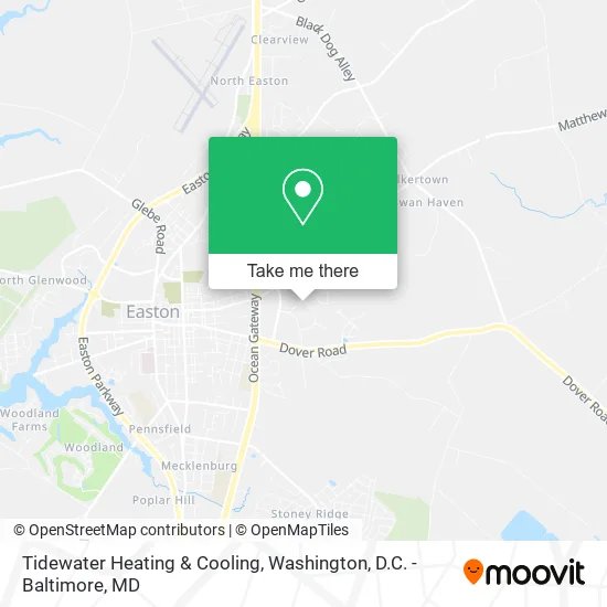 Tidewater Heating & Cooling map