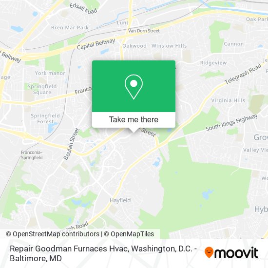 Repair Goodman Furnaces Hvac map