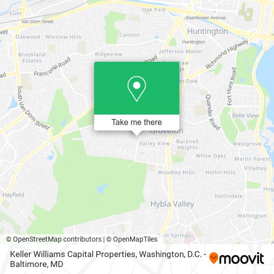 Mapa de Keller Williams Capital Properties
