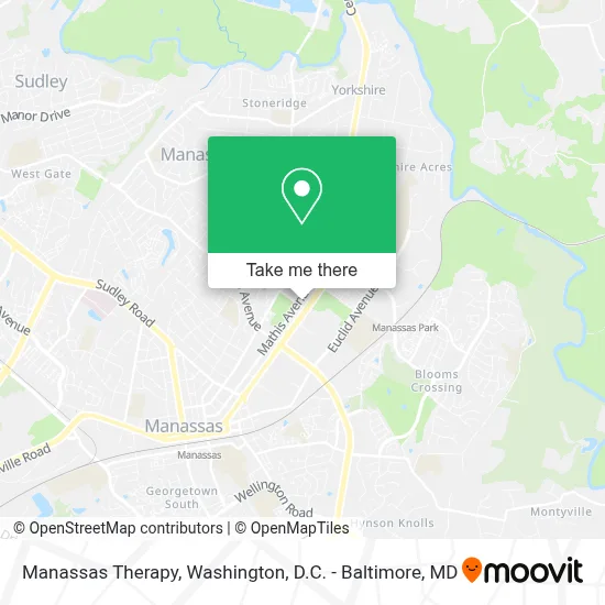 Manassas Therapy map