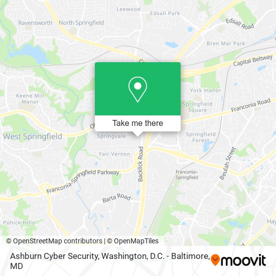 Mapa de Ashburn Cyber Security
