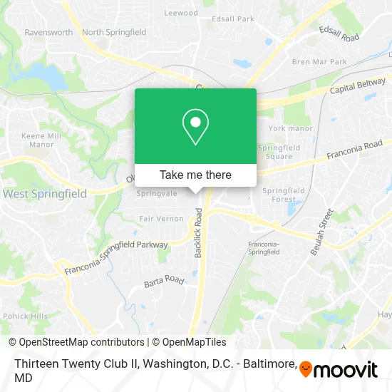 Thirteen Twenty Club II map